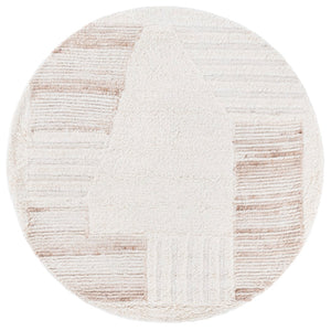 Safavieh Vermont Hand-tufted Wool Area Rug - Modern Elegance With Textured Stripes For Timeless Décor Ivory ,Beige Wool Pile Vrm224b-4