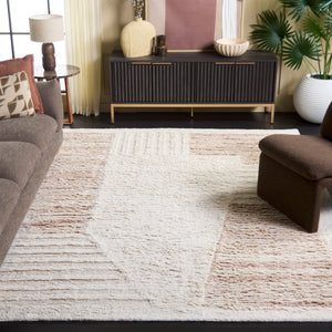 Safavieh Vermont Hand-tufted Wool Area Rug - Modern Elegance With Textured Stripes For Timeless Décor Ivory ,Beige Wool Pile Vrm224b-4