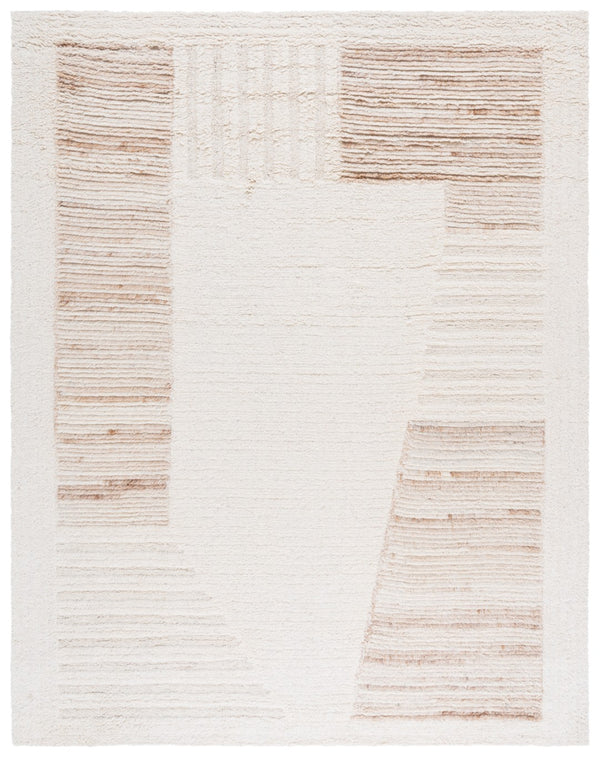 Safavieh Vermont Hand-tufted Wool Area Rug - Modern Elegance With Textured Stripes For Timeless Décor Ivory ,Beige Wool Pile Vrm224b-4