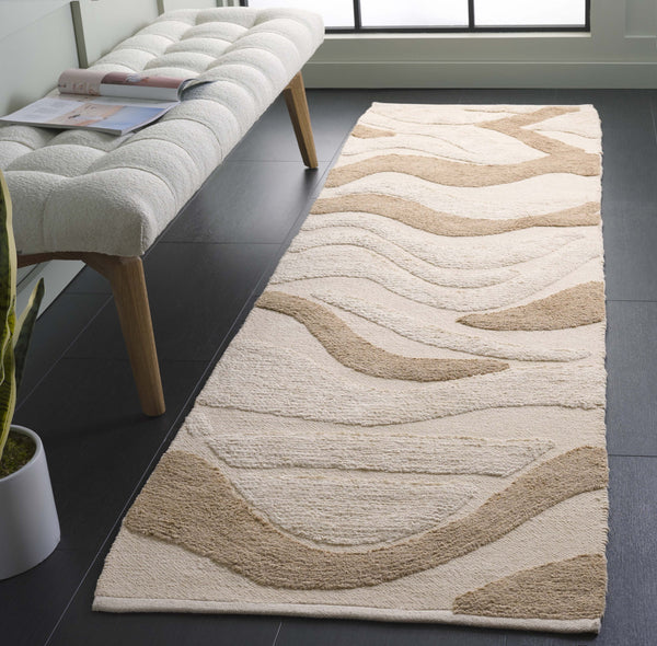 Safavieh Vermont Handcrafted Area Rug - Eco-friendly Recycled Cotton With Elegant Ivory And Beige Design Ivory ,Beige Recycled Cotton Vrm225b-6sq