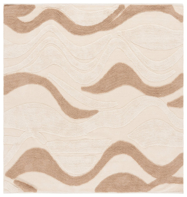 Safavieh Vermont Handcrafted Area Rug - Eco-friendly Recycled Cotton With Elegant Ivory And Beige Design Ivory ,Beige Recycled Cotton Vrm225b-6sq