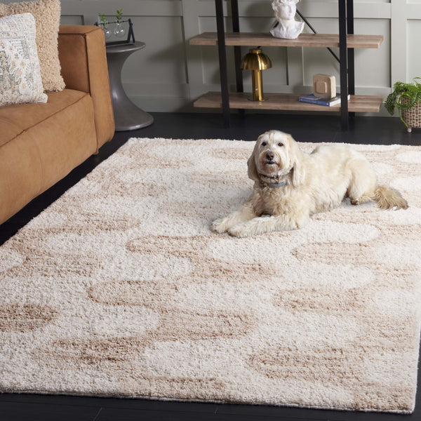 Safavieh Vermont 5'0" X 8'0" Handcrafted Area Rug - Luxurious Ivory & Beige, Soft Organic Pattern, Eco-friendly Ivory ,Beige 70% Wool,30% Recycled Cotton Vrm226a-5
