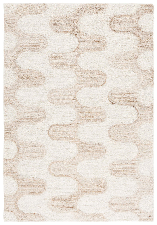 Safavieh Vermont 5'0" X 8'0" Handcrafted Area Rug - Luxurious Ivory & Beige, Soft Organic Pattern, Eco-friendly Ivory ,Beige 70% Wool,30% Recycled Cotton Vrm226a-5