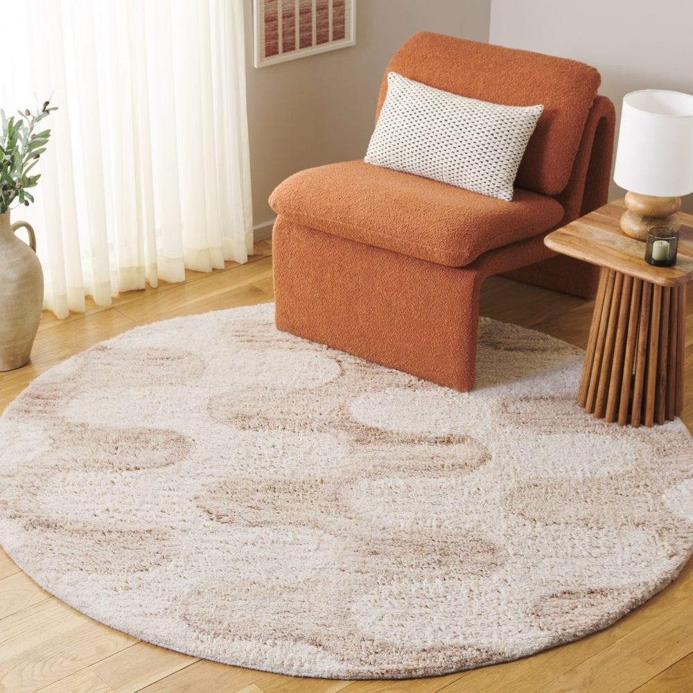 Safavieh Vermont Exquisite Area Rug, Luxurious Wool & Recycled Cotton Blend, Modern Artistry For Any Space Ivory ,Beige 70% Wool,30% Recycled Cotton Vrm226a-6