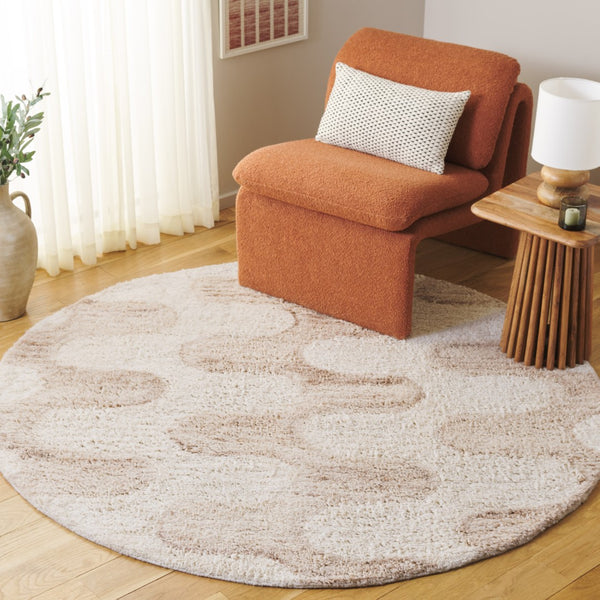 Safavieh Vermont Exquisite Area Rug, Luxurious Wool & Recycled Cotton Blend, Modern Artistry For Any Space Ivory ,Beige 70% Wool,30% Recycled Cotton Vrm226a-6
