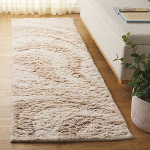 Safavieh Vermont Luxurious Modern Area Rug - Soft Plush Texture, Eco-friendly Wool & Cotton Blend For Comfort Ivory ,Beige 70% Wool,30% Recycled Cotton Vrm227a-3