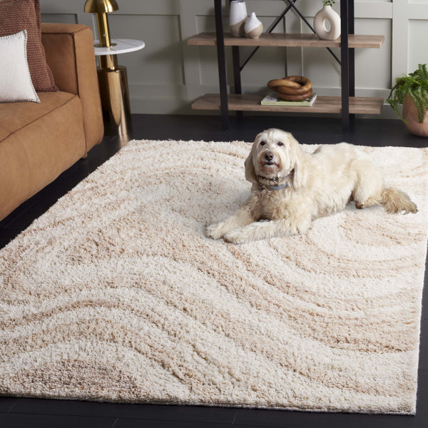 Safavieh Vermont 5' X 8' Ivory Beige Area Rug - Luxurious Table-tufted Design For Modern Living Spaces Ivory ,Beige 70% Wool,30% Recycled Cotton Vrm227a-5