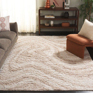 Safavieh Vermont Luxurious Modern Area Rug - Soft Plush Texture, Eco-friendly Wool & Cotton Blend For Comfort Ivory ,Beige 70% Wool,30% Recycled Cotton Vrm227a-3