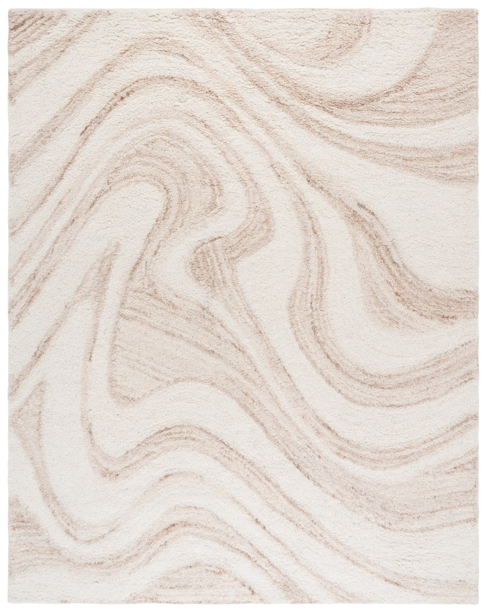 Safavieh Vermont Luxurious Modern Area Rug - Soft Plush Texture, Eco-friendly Wool & Cotton Blend For Comfort Ivory ,Beige 70% Wool,30% Recycled Cotton Vrm227a-3