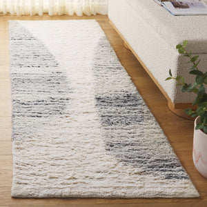 Safavieh Vermont Modern Area Rug - Luxurious Wool & Recycled Cotton Blend, Abstract Design, 8x10 Feet Ivory ,Grey 70% Wool,30% Recycled Cotton Vrm228a-6sq