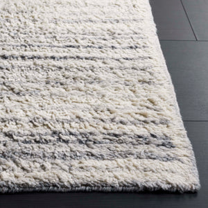 Safavieh Vermont Modern Area Rug - Luxurious Wool & Recycled Cotton Blend, Abstract Design, 8x10 Feet Ivory ,Grey 70% Wool,30% Recycled Cotton Vrm228a-6sq