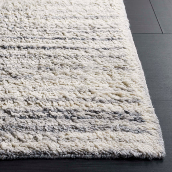Safavieh Vermont Modern Area Rug - Luxurious Wool & Recycled Cotton Blend, Abstract Design, 8x10 Feet Ivory ,Grey 70% Wool,30% Recycled Cotton Vrm228a-6sq