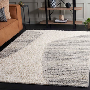 Safavieh Vermont Modern Area Rug - Luxurious Table Tufted Wool & Recycled Cotton Design For Elegant Spaces Ivory ,Grey 70% Wool,30% Recycled Cotton Vrm228a-3