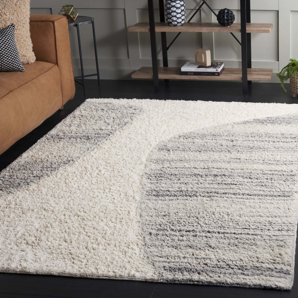 Safavieh Vermont 5' X 8' Medium Rectangle Area Rug In Ivory Grey - Plush, Eco-friendly & Stylish Décor Upgrade Ivory ,Grey 70% Wool,30% Recycled Cotton Vrm228a-5