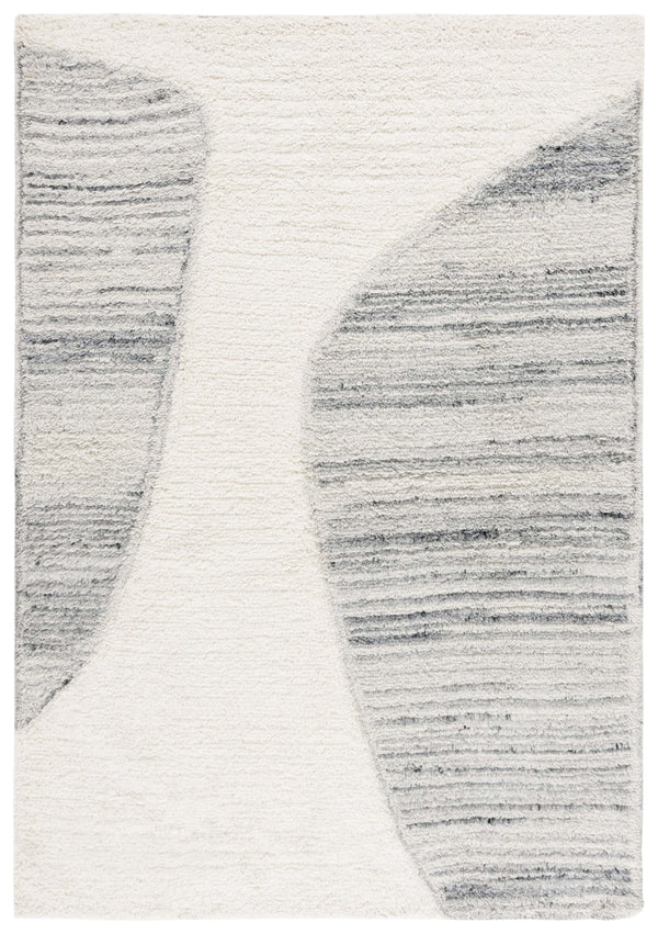 Safavieh Vermont Modern Area Rug - Luxurious Wool & Recycled Cotton Blend, Abstract Design, 8x10 Feet Ivory ,Grey 70% Wool,30% Recycled Cotton Vrm228a-6sq