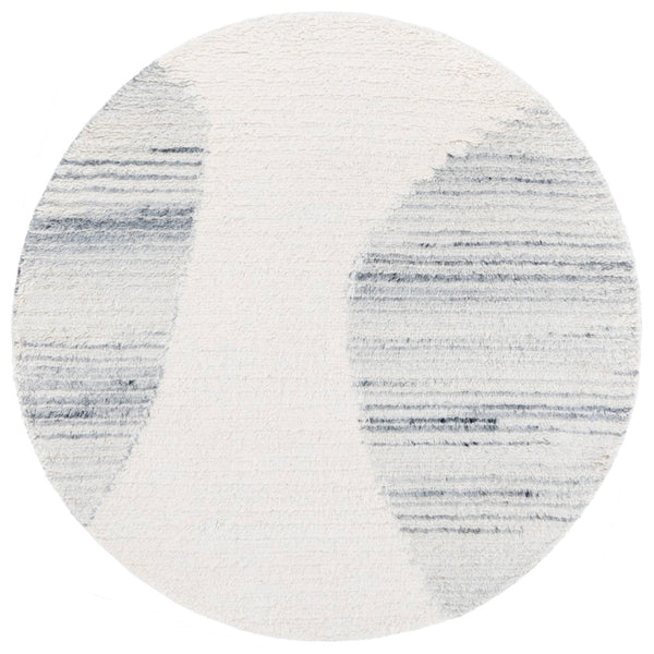 Safavieh Vermont Modern Area Rug - Luxurious Table Tufted Wool & Recycled Cotton Design For Elegant Spaces Ivory ,Grey 70% Wool,30% Recycled Cotton Vrm228a-3