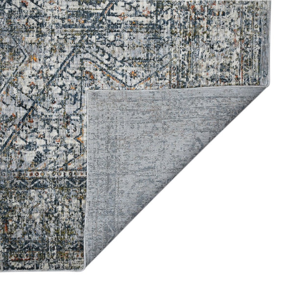 Amer Rugs Vermont Persian Bordered Power-loom Area Rug – Stylish Comfort For Living Rooms And Bedrooms Gray,Ivory Polyester Vrm30203