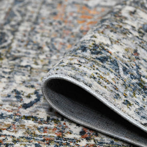 Amer Rugs Vermont Persian Bordered Power-loom Area Rug – Stylish Comfort For Living Rooms And Bedrooms Gray,Ivory Polyester Vrm30203