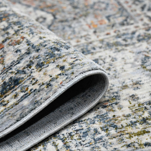 Amer Rugs Vermont Persian Bordered Power-loom Area Rug – Stylish Comfort For Living Rooms And Bedrooms Gray,Ivory Polyester Vrm30203