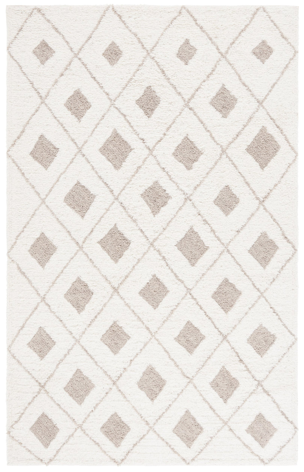 Safavieh Vermont Hand Tufted Area Rug – Luxurious Wool-cotton Blend With Modern Geometric Elegance Ivory ,Beige 80% Wool,20% Cotton Vrm556a-28