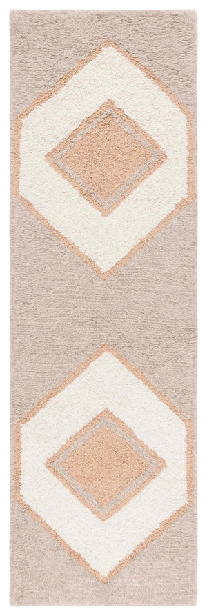 Safavieh Vermont Hand-tufted Area Rug - Contemporary Geometric Design In Warm Neutral Hues For Modern Homes Ivory ,Brown 80% Wool,20% Cotton Vrm557a-8