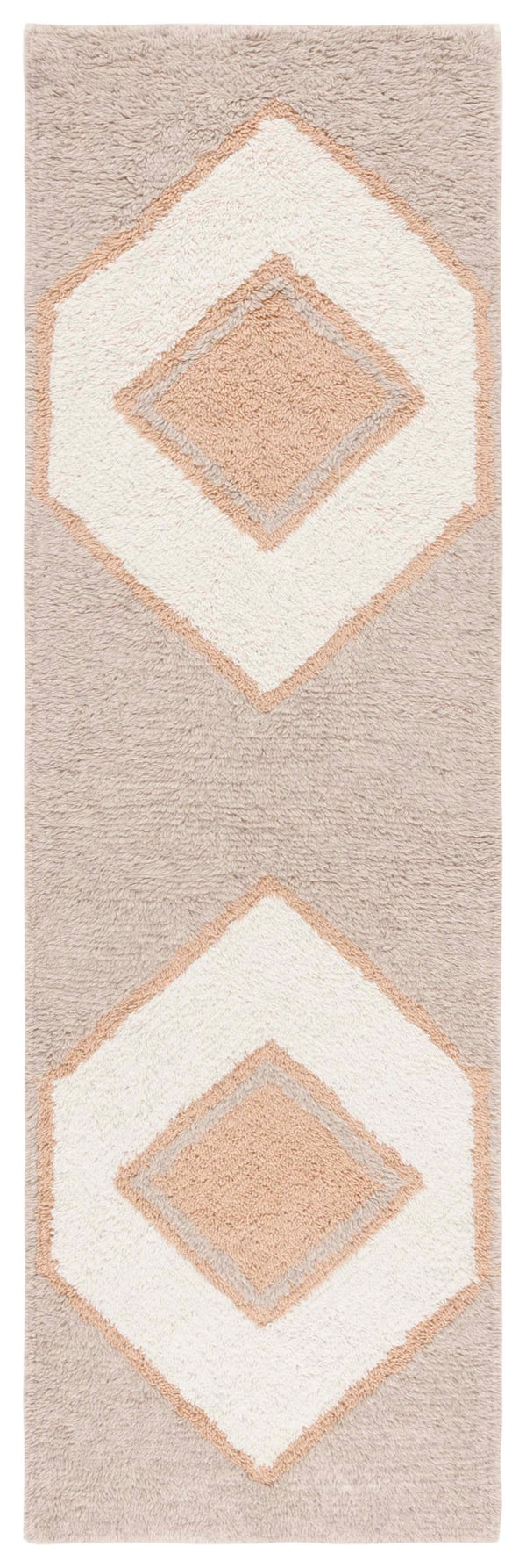 Safavieh Vermont Hand-tufted Area Rug - Contemporary Geometric Design In Warm Neutral Hues For Modern Homes Ivory ,Brown 80% Wool,20% Cotton Vrm557a-8