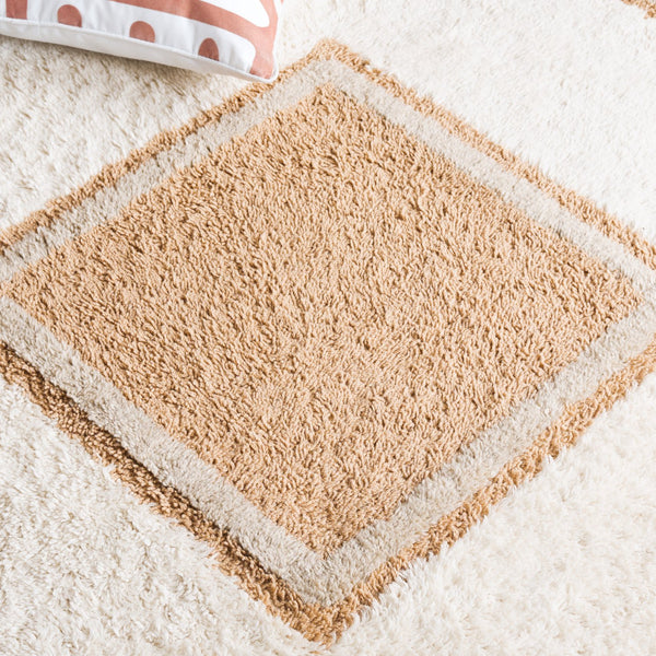 Safavieh Vermont Hand-tufted Area Rug - Contemporary Geometric Design In Warm Neutral Hues For Modern Homes Ivory ,Brown 80% Wool,20% Cotton Vrm557a-8