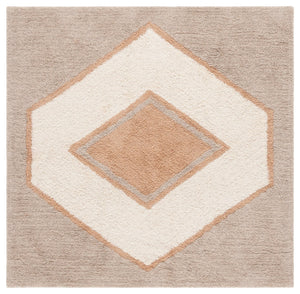 Safavieh Vermont Hand-tufted Area Rug - Contemporary Geometric Design In Warm Neutral Hues For Modern Homes Ivory ,Brown 80% Wool,20% Cotton Vrm557a-8