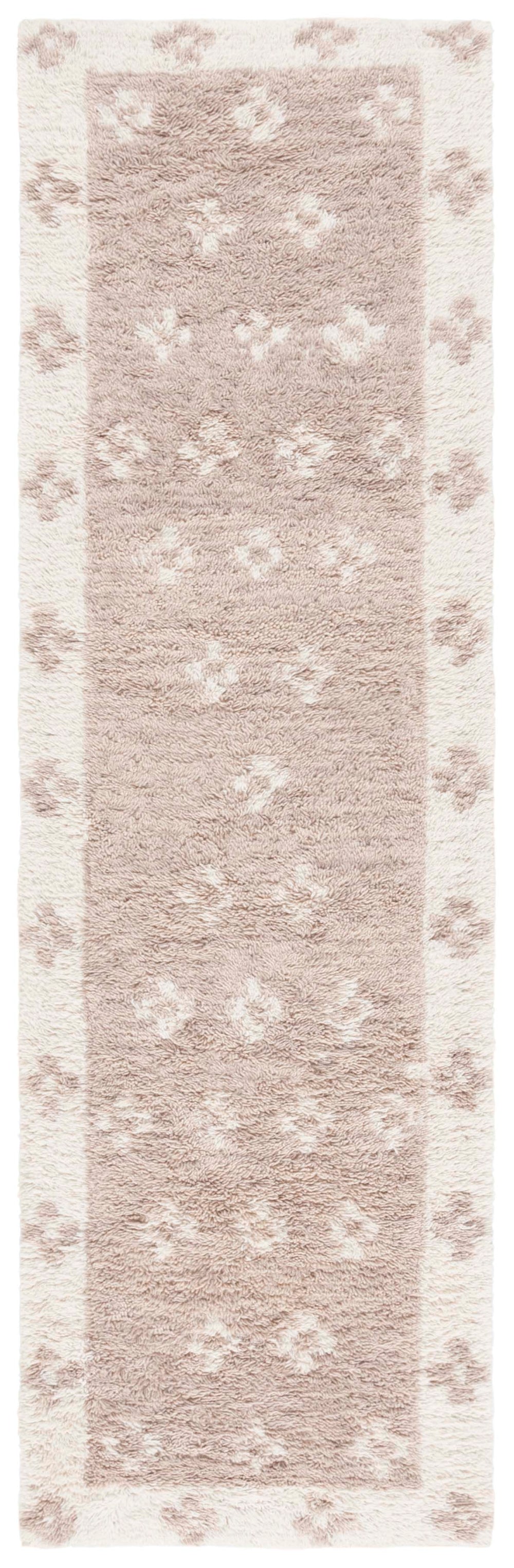 Safavieh Vermont Hand-tufted Wool-blend Area Rug - Elegant Cross Motif Design For Contemporary Spaces Beige ,Ivory 80% Wool,20% Cotton Vrm558b-6sq
