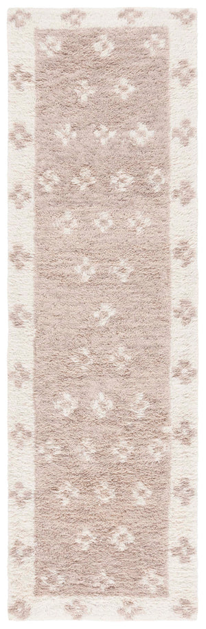 Safavieh Vermont Hand-tufted Wool-blend Area Rug - Elegant Cross Motif Design For Contemporary Spaces Beige ,Ivory 80% Wool,20% Cotton Vrm558b-6sq