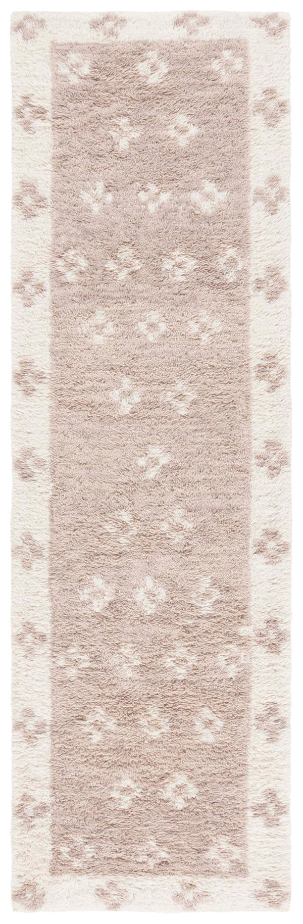 Safavieh Vermont Hand-tufted Wool-blend Area Rug - Elegant Cross Motif Design For Contemporary Spaces Beige ,Ivory 80% Wool,20% Cotton Vrm558b-6sq