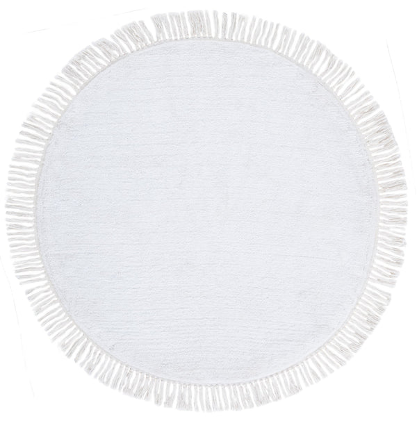 Safavieh Vermont Luxurious Round Area Rug - Modern Classic Design, Soft Cotton-poly Blend For Stylish Spaces Ivory 50% Cotton,50% Polyester Vrm575a-4r