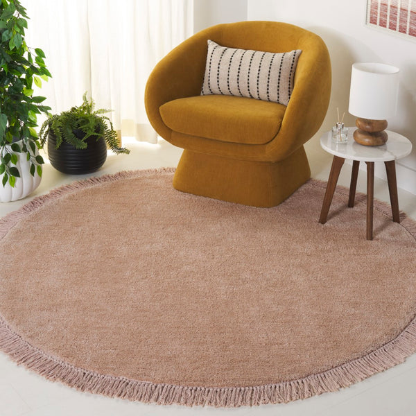 Safavieh Vermont Luxury Area Rug – Elegant Round Design In Soft Cotton & Polyester Blend For Modern Homes Beige 50% Cotton,50% Polyester Vrm575b-3r