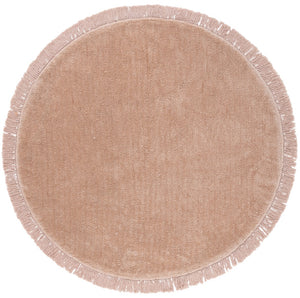 Safavieh Vermont Luxury Area Rug – Elegant Round Design In Soft Cotton & Polyester Blend For Modern Homes Beige 50% Cotton,50% Polyester Vrm575b-3r