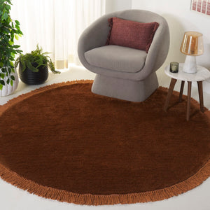 Safavieh Vermont Luxury Area Rug – Elegant Round Design In Soft Cotton & Polyester Blend For Modern Homes Gold 50% Cotton,50% Polyester Vrm575d-3r