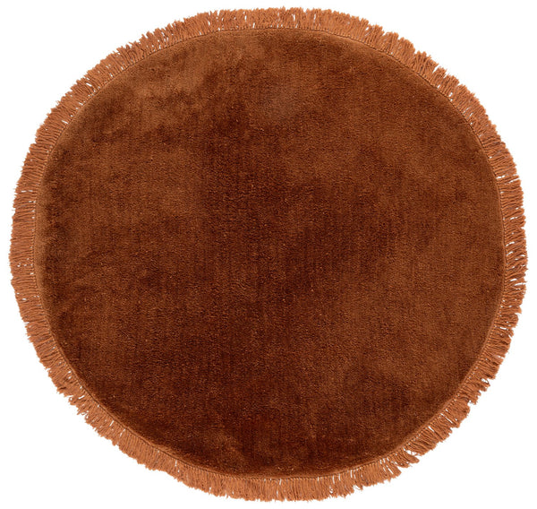Safavieh Vermont Luxurious Round Area Rug - Modern Classic Design, Soft Cotton-poly Blend For Stylish Spaces Gold 50% Cotton,50% Polyester Vrm575d-6r
