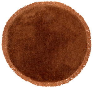 Safavieh Vermont Luxury Area Rug – Elegant Round Design In Soft Cotton & Polyester Blend For Modern Homes Gold 50% Cotton,50% Polyester Vrm575d-3r