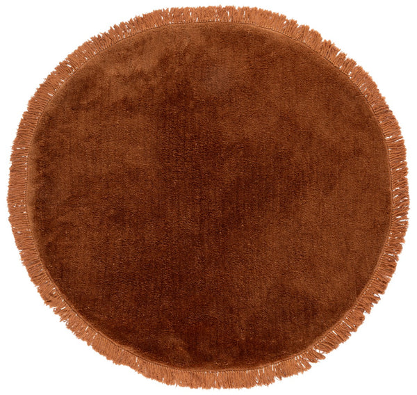 Safavieh Vermont Luxury Area Rug – Elegant Round Design In Soft Cotton & Polyester Blend For Modern Homes Gold 50% Cotton,50% Polyester Vrm575d-3r