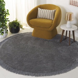 Safavieh Vermont Luxurious Round Area Rug - Modern Classic Design, Soft Cotton-poly Blend For Stylish Spaces Grey 50% Cotton,50% Polyester Vrm575f-6r