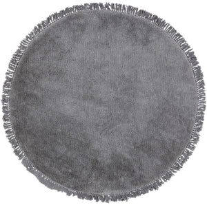 Safavieh Vermont Luxury Area Rug – Elegant Round Design In Soft Cotton & Polyester Blend For Modern Homes Grey 50% Cotton,50% Polyester Vrm575f-3r
