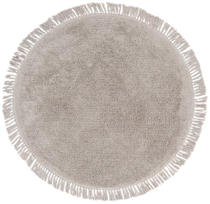 Safavieh Vermont Luxury Area Rug – Elegant Round Design In Soft Cotton & Polyester Blend For Modern Homes Beige ,Grey 50% Cotton,50% Polyester Vrm575g-3r