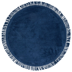 Safavieh Vermont Luxurious Round Area Rug - Modern Classic Design, Soft Cotton-poly Blend For Stylish Spaces Blue 50% Cotton,50% Polyester Vrm575m-4r