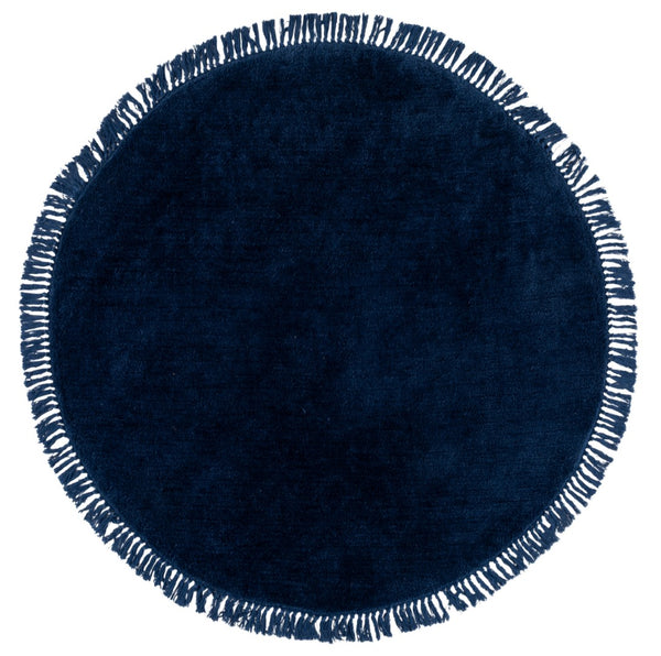 Safavieh Vermont Luxury Area Rug – Elegant Round Design In Soft Cotton & Polyester Blend For Modern Homes Blue 50% Cotton,50% Polyester Vrm575m-3r