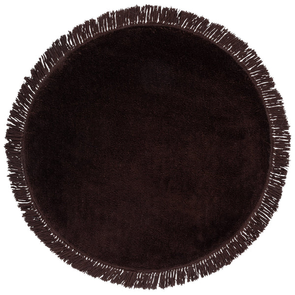 Safavieh Vermont Luxurious Round Area Rug - Modern Classic Design, Soft Cotton-poly Blend For Stylish Spaces Brown 50% Cotton,50% Polyester Vrm575t-4r
