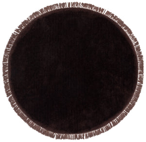 Safavieh Vermont Luxurious Round Area Rug - Modern Classic Design, Soft Cotton-poly Blend For Stylish Spaces Brown 50% Cotton,50% Polyester Vrm575t-6r