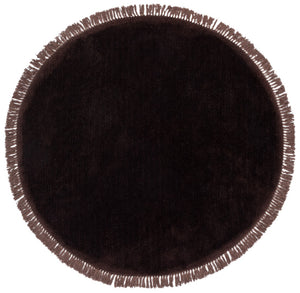 Safavieh Vermont Luxury Area Rug – Elegant Round Design In Soft Cotton & Polyester Blend For Modern Homes Brown 50% Cotton,50% Polyester Vrm575t-3r