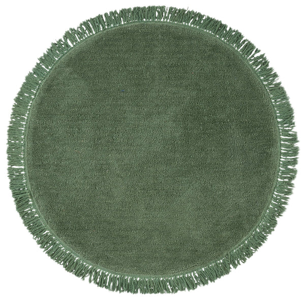 Safavieh Vermont Luxurious Round Area Rug - Modern Classic Design, Soft Cotton-poly Blend For Stylish Spaces Green 50% Cotton,50% Polyester Vrm575y-4r