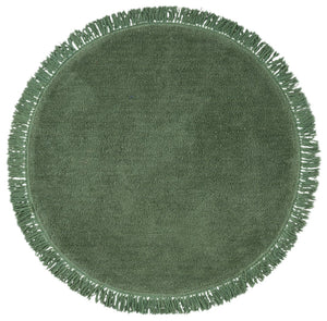 Safavieh Vermont Luxury Area Rug – Elegant Round Design In Soft Cotton & Polyester Blend For Modern Homes Green 50% Cotton,50% Polyester Vrm575y-3r