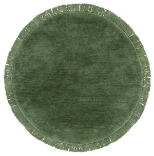 Safavieh Vermont Luxurious Round Area Rug - Modern Classic Design, Soft Cotton-poly Blend For Stylish Spaces Green 50% Cotton,50% Polyester Vrm575y-5r