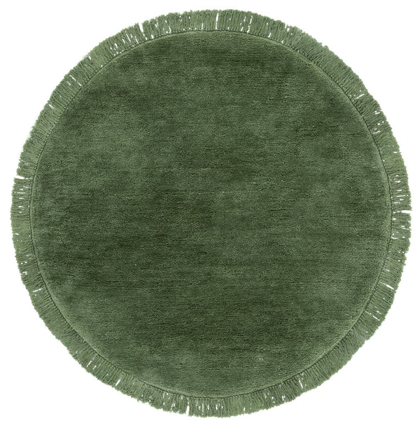 Safavieh Vermont Luxurious Round Area Rug - Modern Classic Design, Soft Cotton-poly Blend For Stylish Spaces Green 50% Cotton,50% Polyester Vrm575y-5r